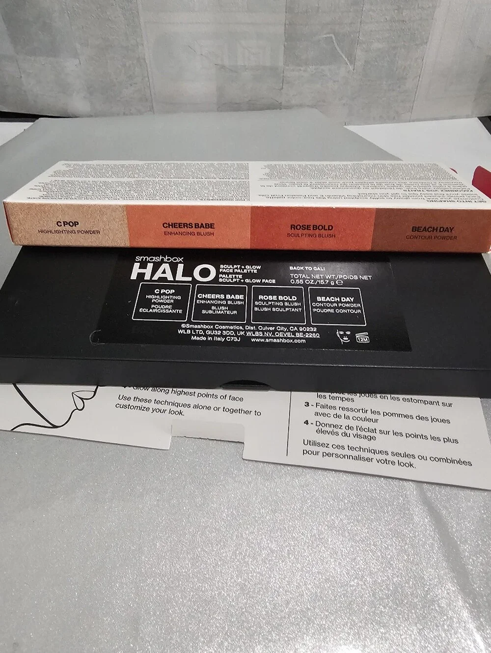 Smashbox Halo Sculpt Glow Palette Contour Blush Highlighter - Back To Cali